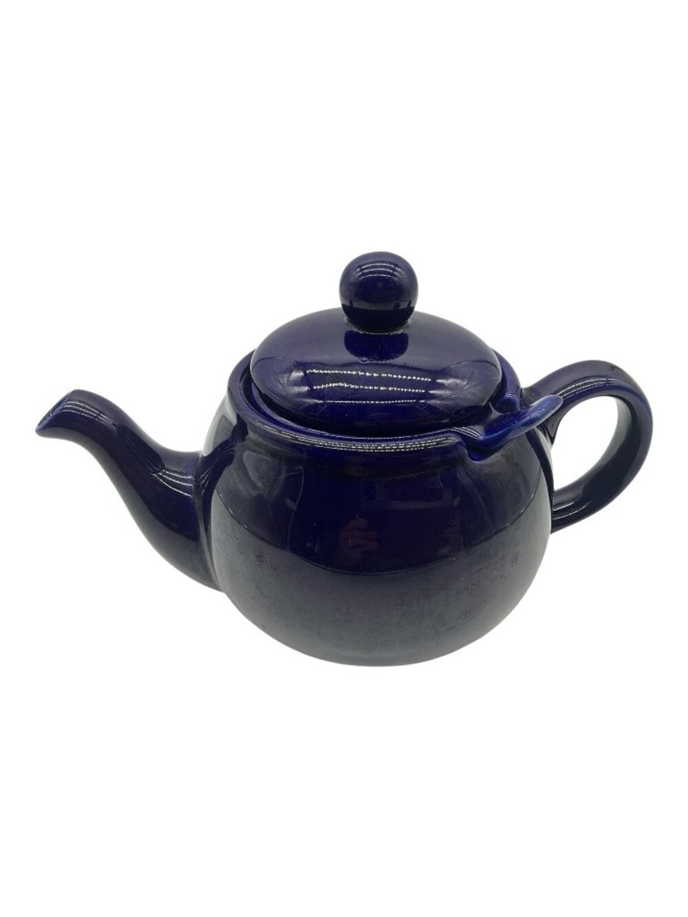 Royal Cobalt Blue 6 Cup Infuser Ceramic Teapot For Loose Leaf Tea Vintage